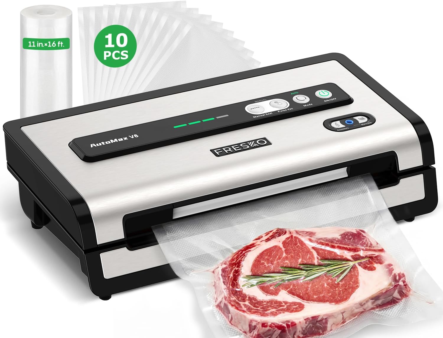 Meal Prep Vacuum Sealer - Hands-Free Vacuum Sealer: 50 Bags in