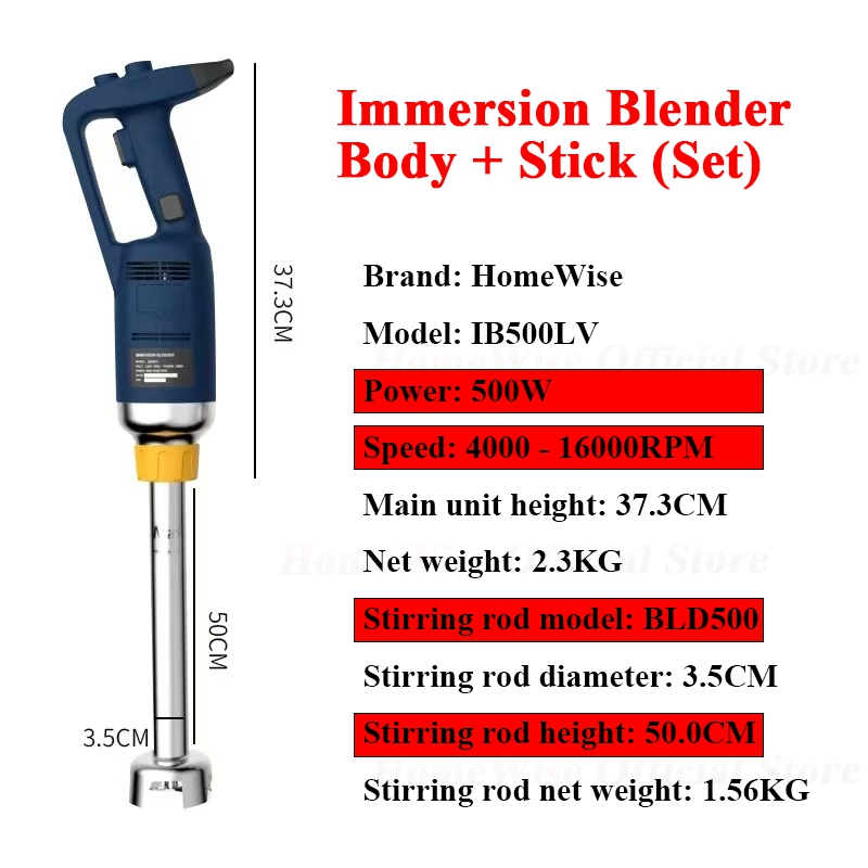 Meal Prep Smoothies - HomeWIse 500W High Speed Immersion Blender