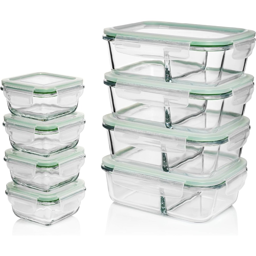 Meal Prep Container - Glass Meal Prep Containers with Lids