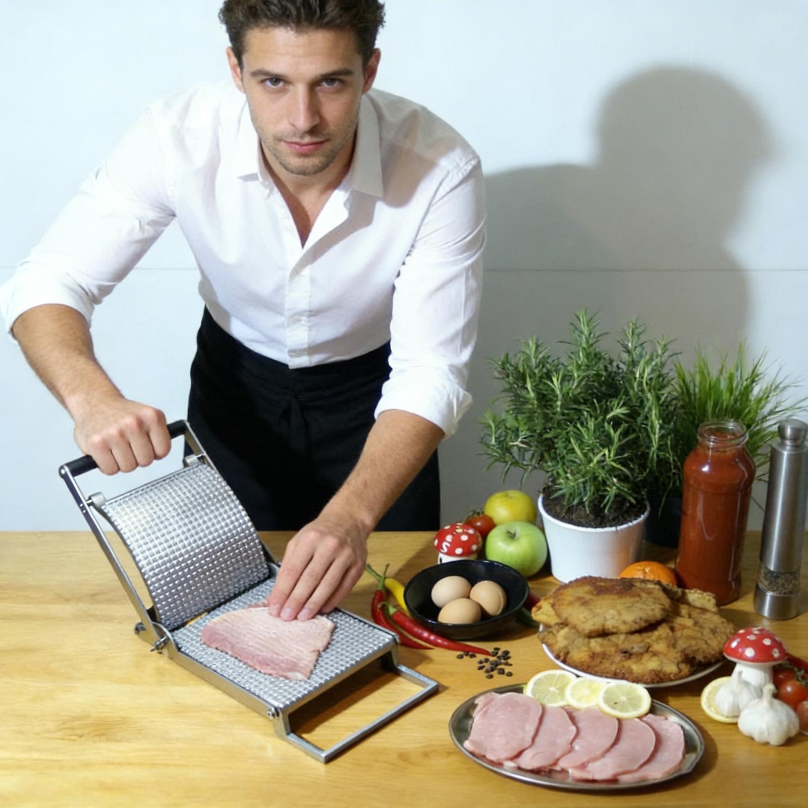 Meal Prep Pork - Meat Tenderizer Stainless Steel Manual Kitchen
