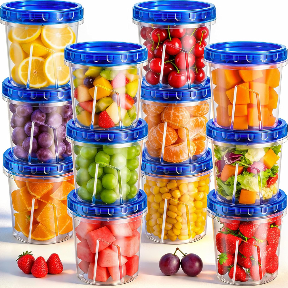 Meal Prep Container - Freezer Storage Containers Airtight Plastic Food