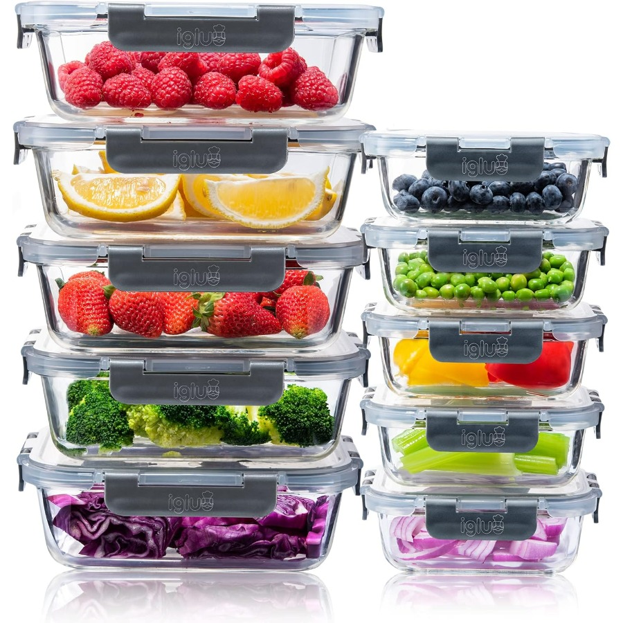 Meal Prep Container - Glass Food Storage Containers 10 Pack,