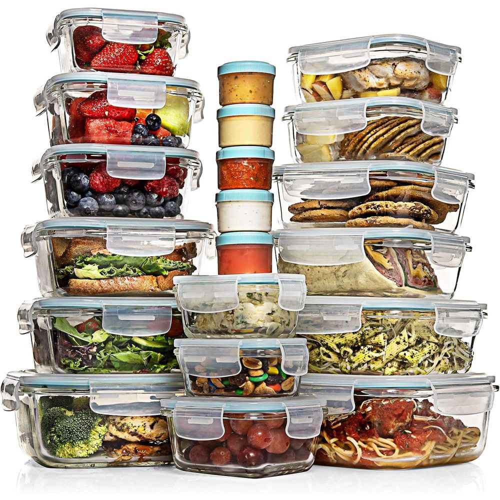 Meal Prep Container - Pc Set Glass Food Storage Containers