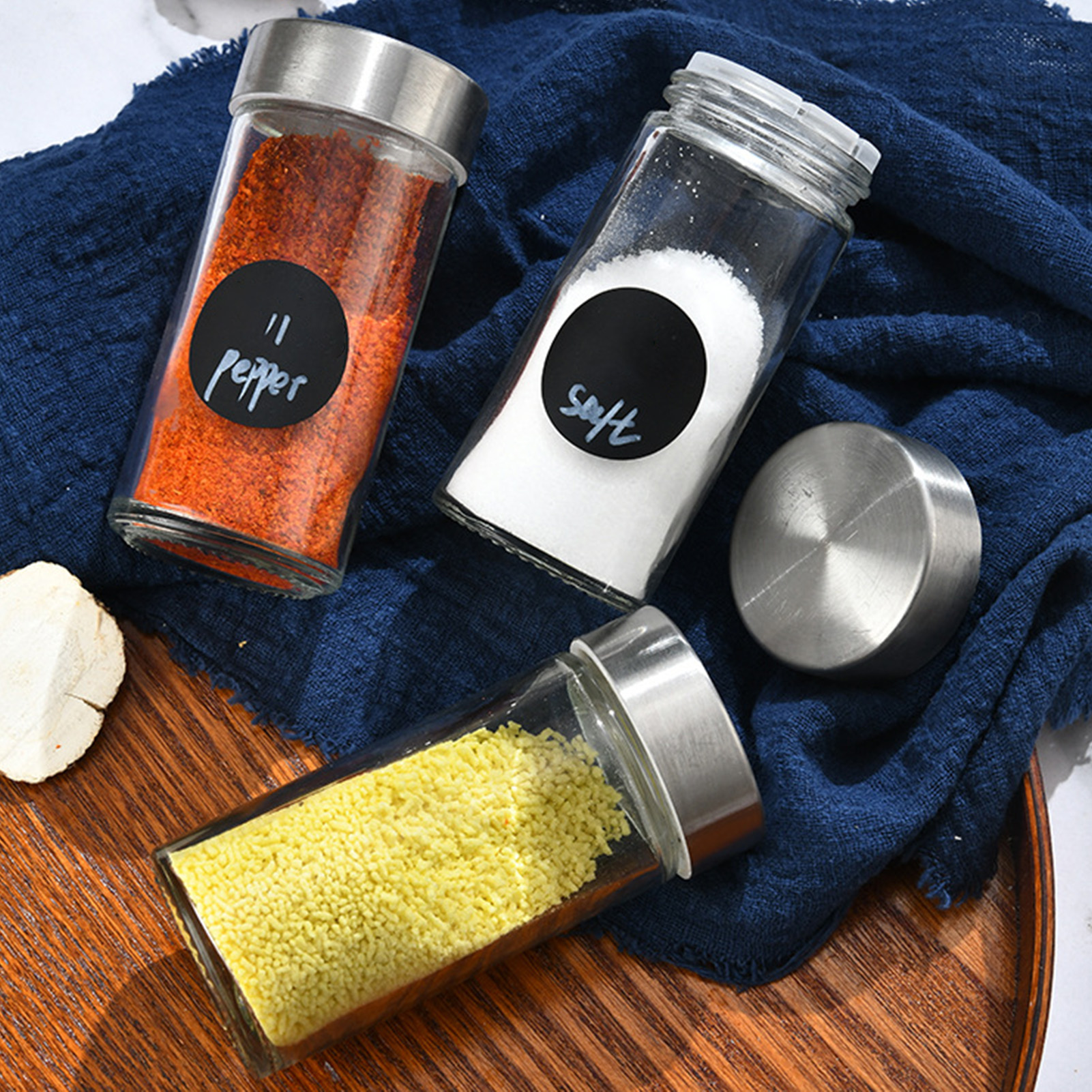 Spice Jar Labels - Jars for Spices Salt and Pepper