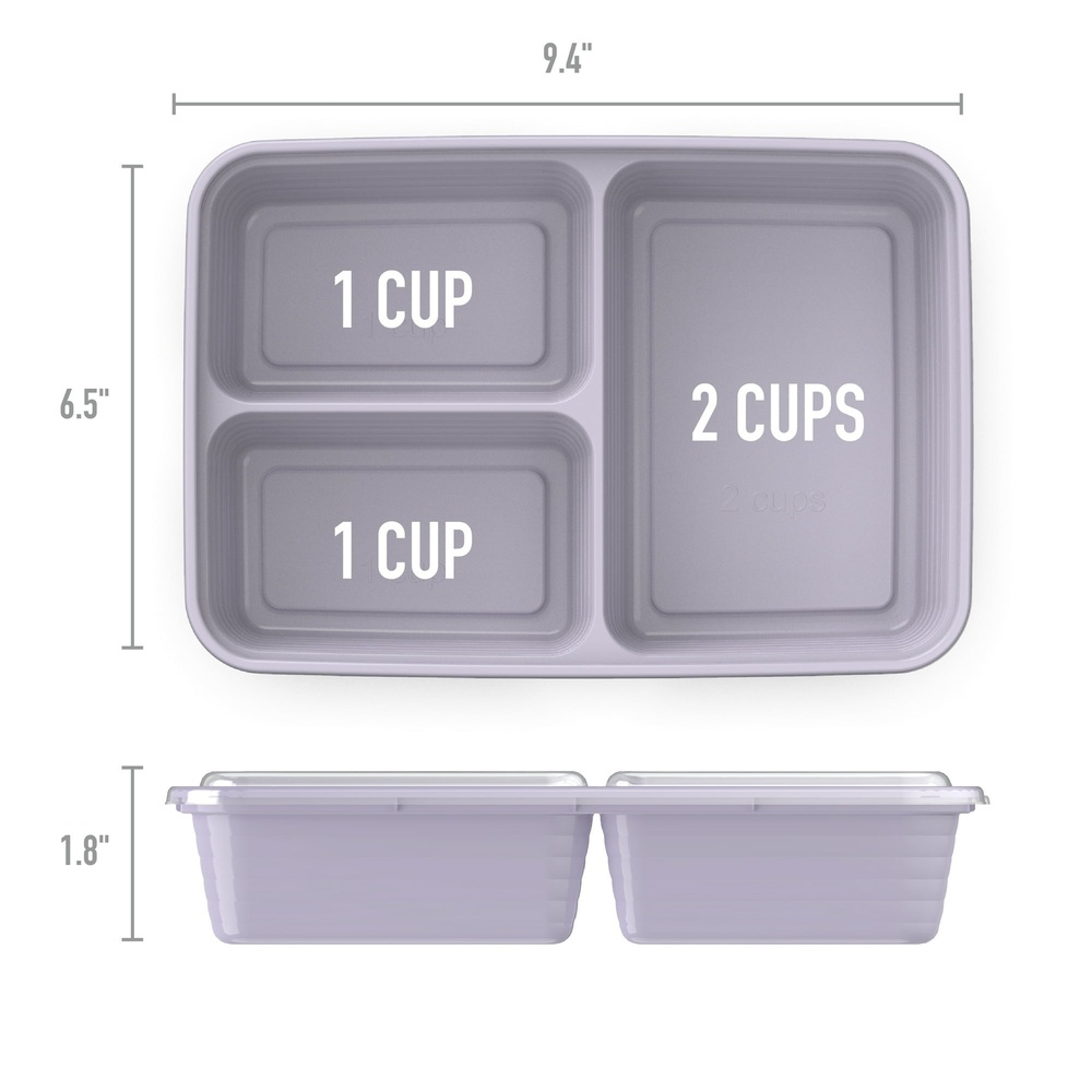 20-Piece Meal Prep Kit 3-Compa - Meal Prep Healthy recensie en prijs