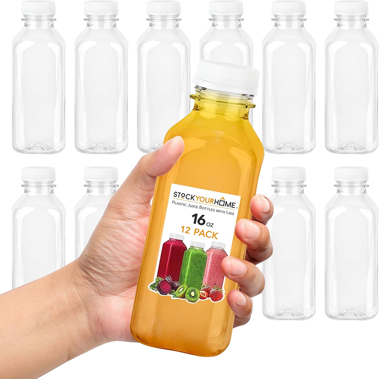 16 oz Clear Plastic Juice Bott - Meal Prep Smoothies recensie en prijs