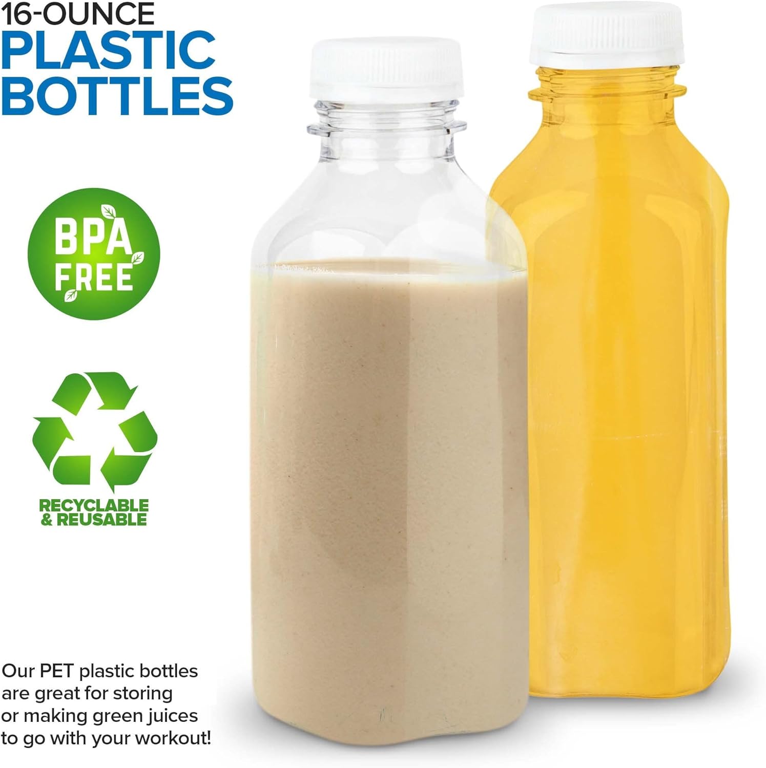 16 oz Clear Plastic Juice Bott - Meal Prep Smoothies recensie en prijs