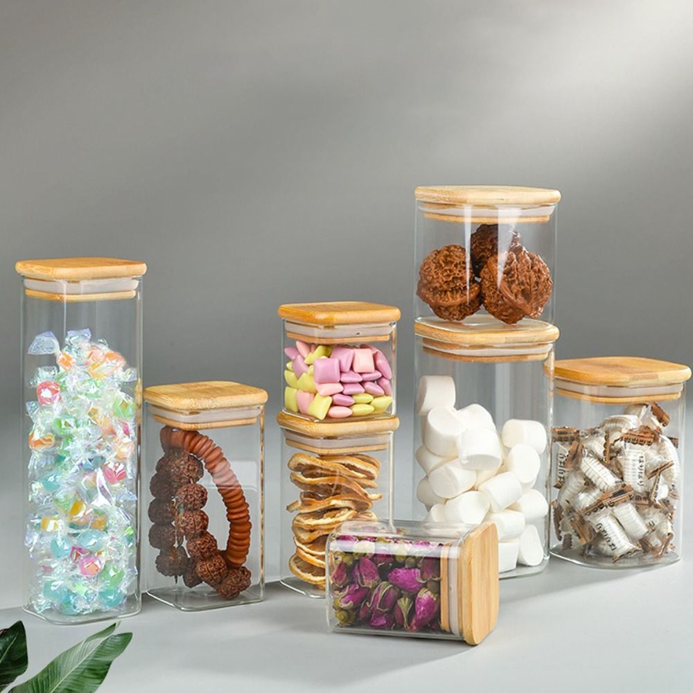 Glass Sealed Jar with Bamboo L - Spice Jar Labels recensie en prijs