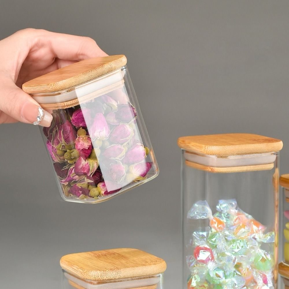 Glass Sealed Jar with Bamboo L - Spice Jar Labels recensie en prijs