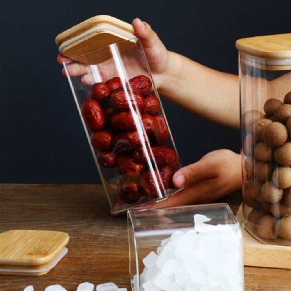 Glass Sealed Jar with Bamboo L - Spice Jar Labels recensie en prijs
