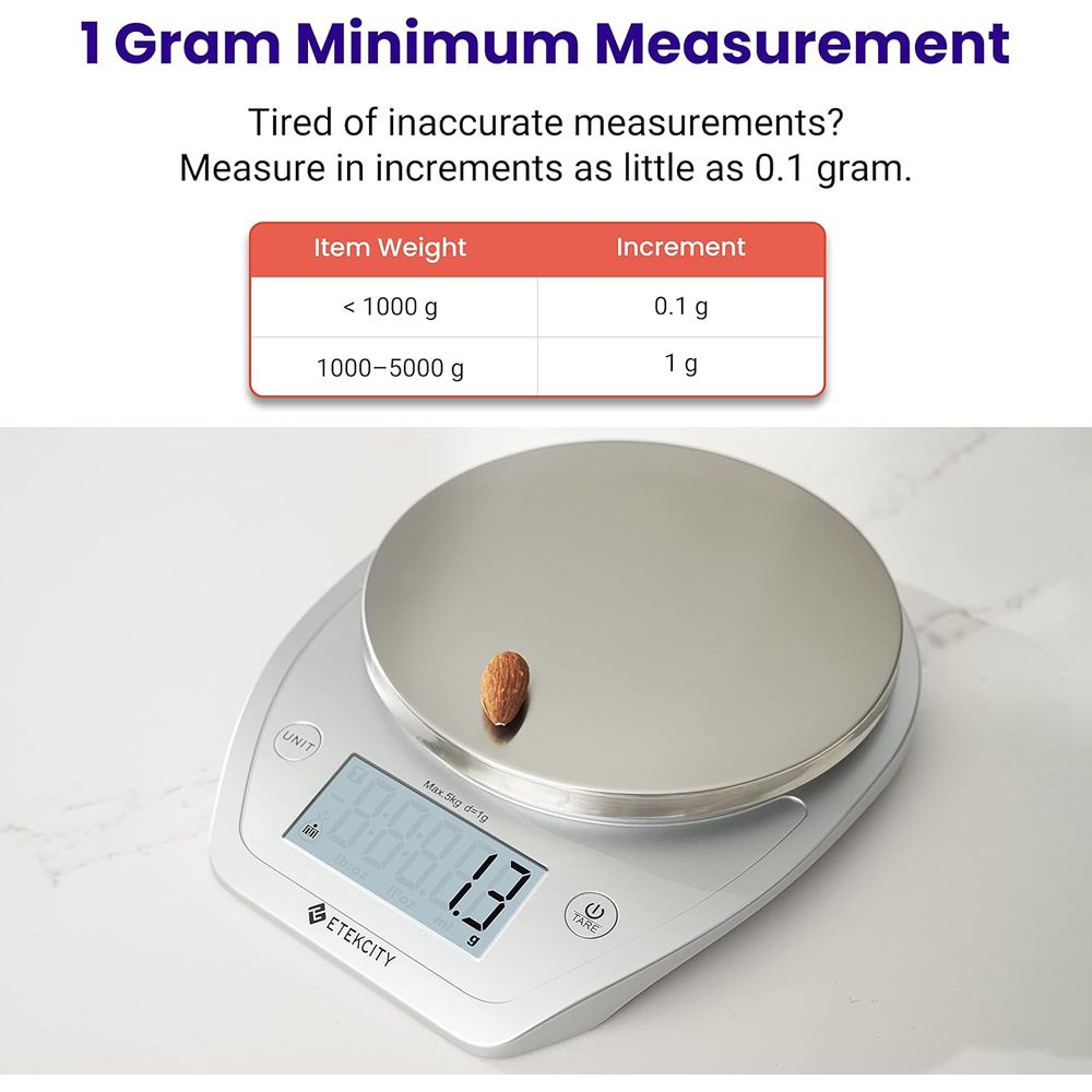 11lb/5kg Digital Kitchen Scale - Meal Prep Diet recensie en prijs