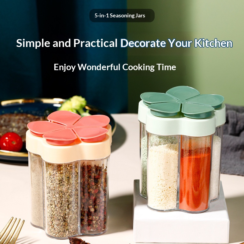 1PC 5-Compartment Flip Spice J - Spice Jar Labels recensie en prijs