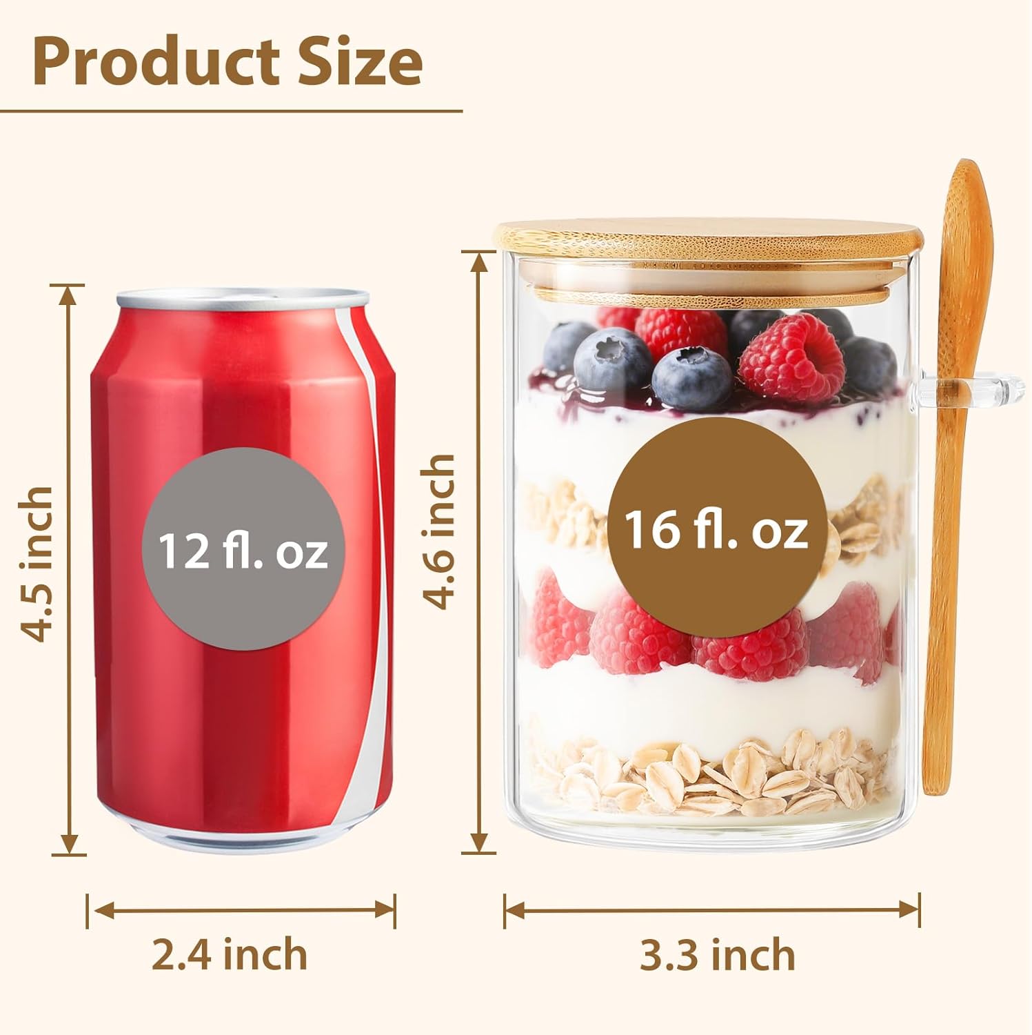 6 Pack Overnight Oats Containe - Meal Prep Container recensie en prijs