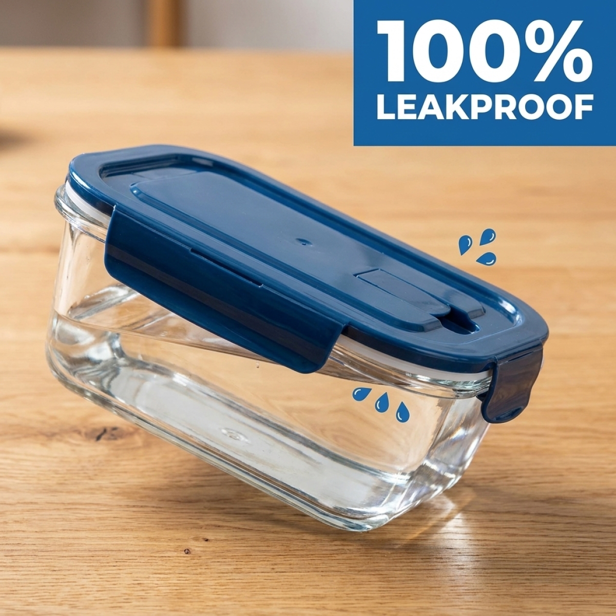 Deep Blue Glass Food Storage C - Meal Prep Healthy recensie en prijs