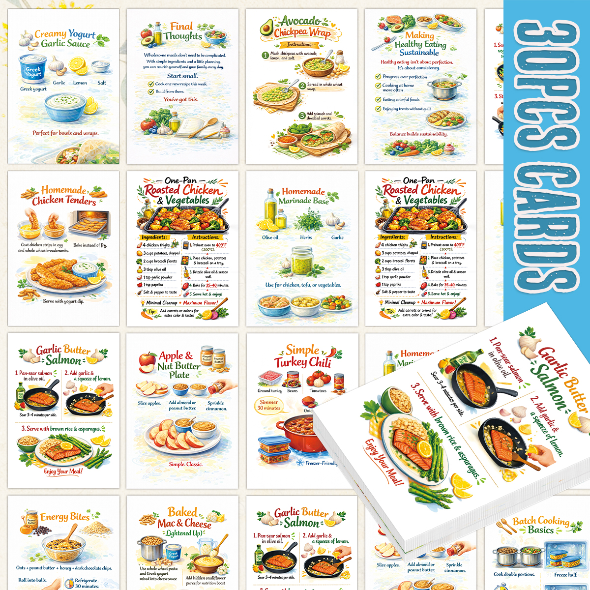30pcs Wholesome Meals Recipe C - Meal Prep Healthy recensie en prijs