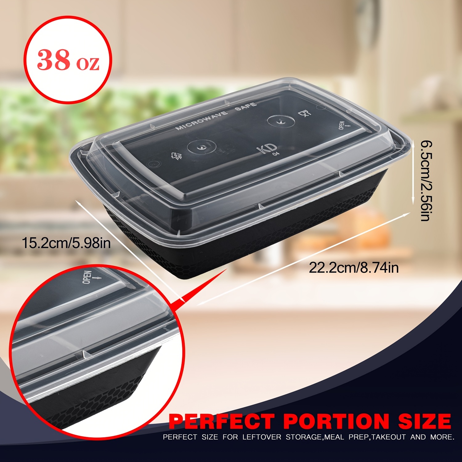 usBlack 100pcs (50 Containers  - Meal Prep Container recensie en prijs