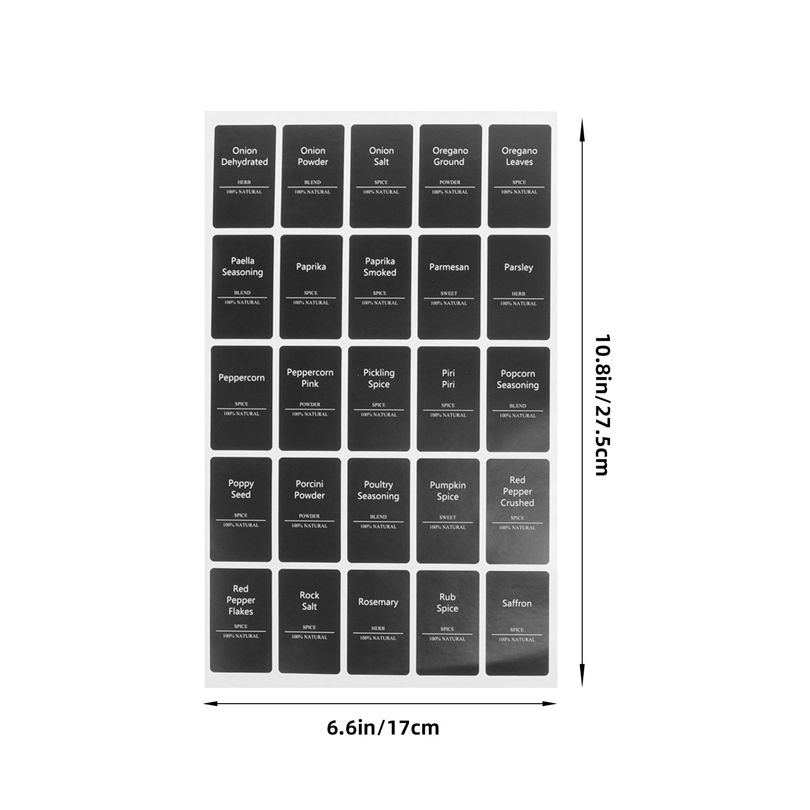 6 Sheets Spice Bottle Label St - Spice Jar Labels recensie en prijs