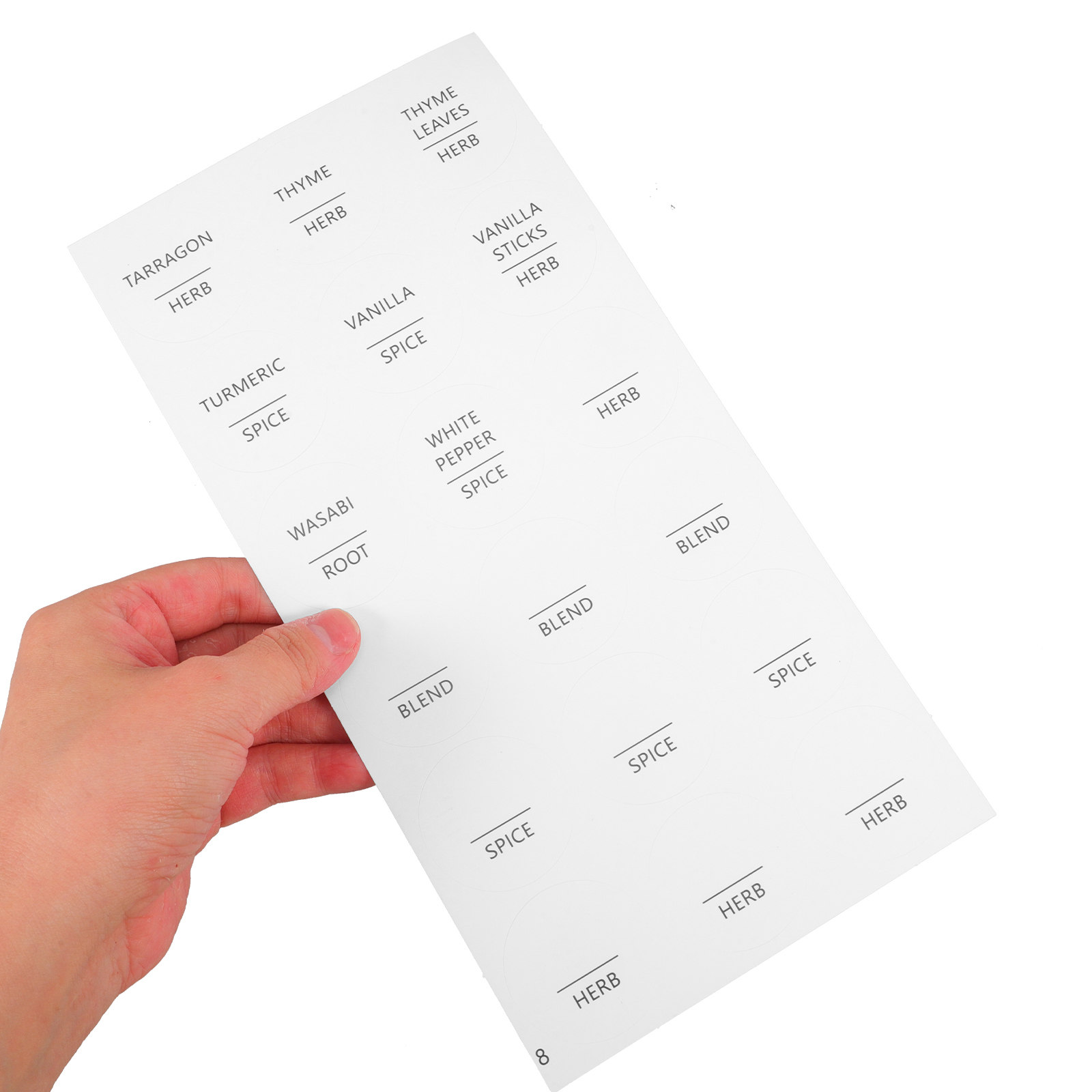 8 Sheets Waterproof Minimalist - Spice Jar Labels recensie en prijs