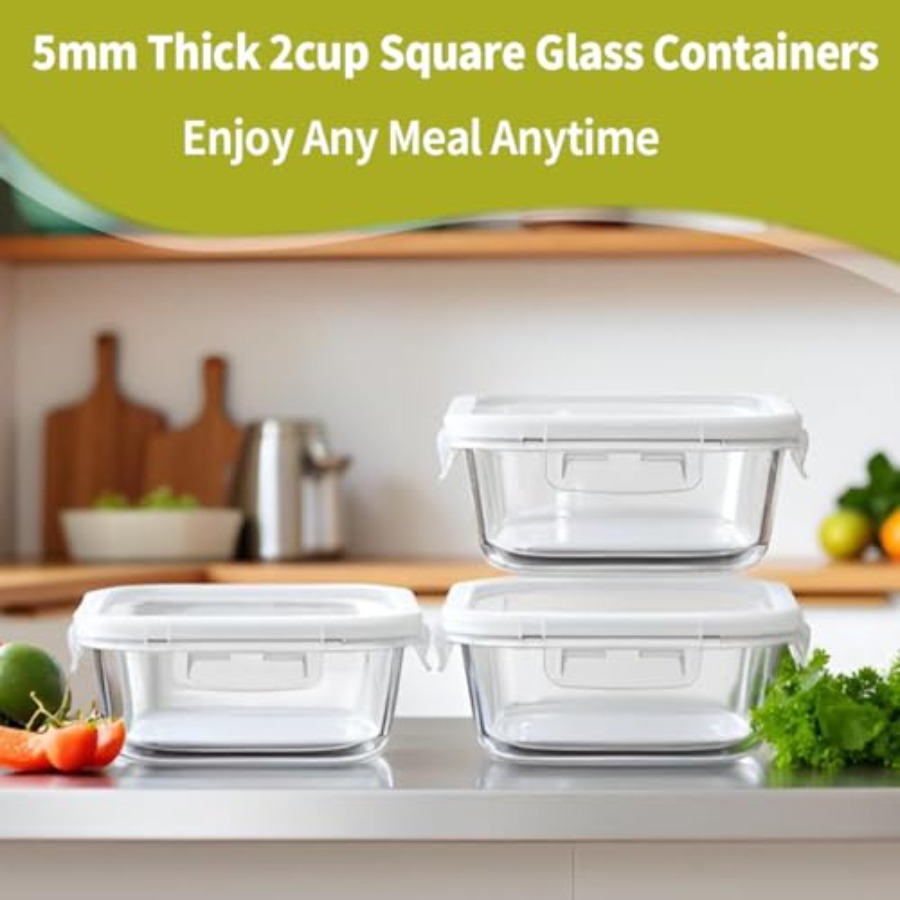 16oz Square Glass Food Storage - Meal Prep Container recensie en prijs
