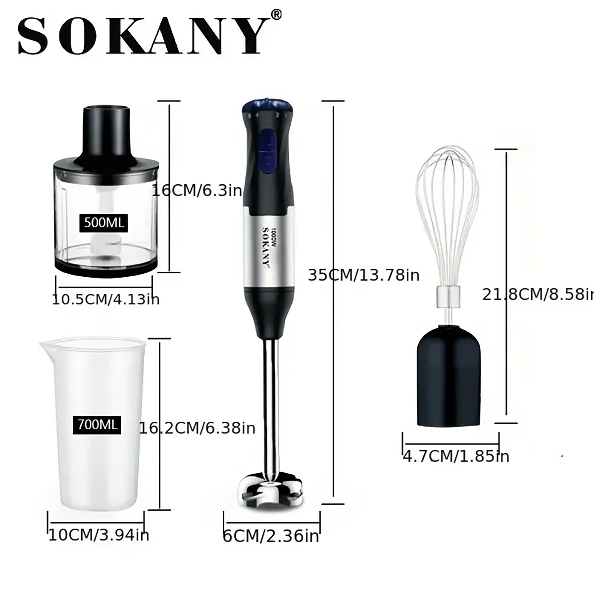 1000W 4-in-1 Hand Blender - Im - Meal Prep Smoothies recensie en prijs