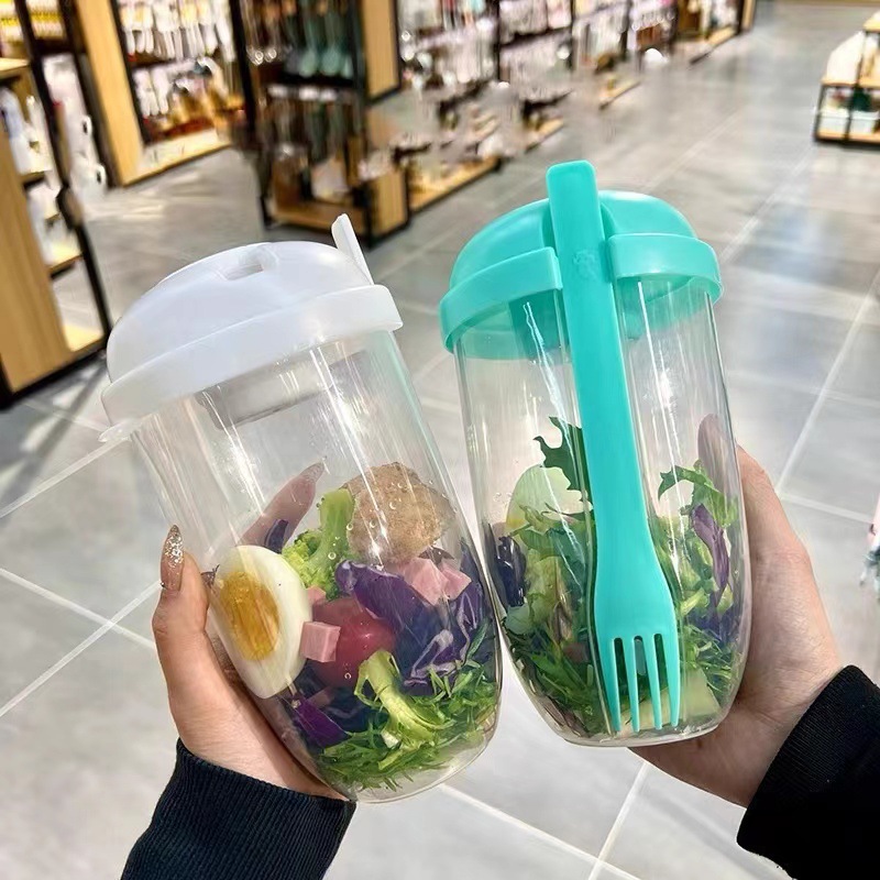 Portable Salad Bowl with Lid a - Meal Prep Healthy recensie en prijs
