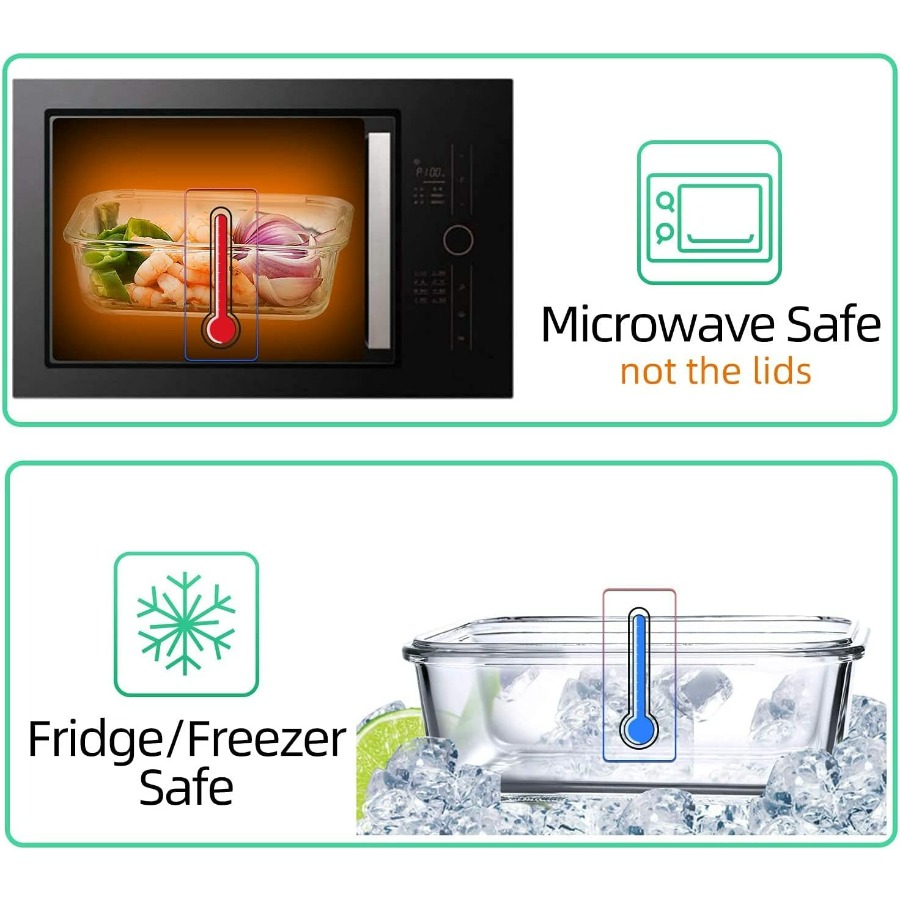 Glass Containers BPA-Free Lock - Meal Prep Container recensie en prijs