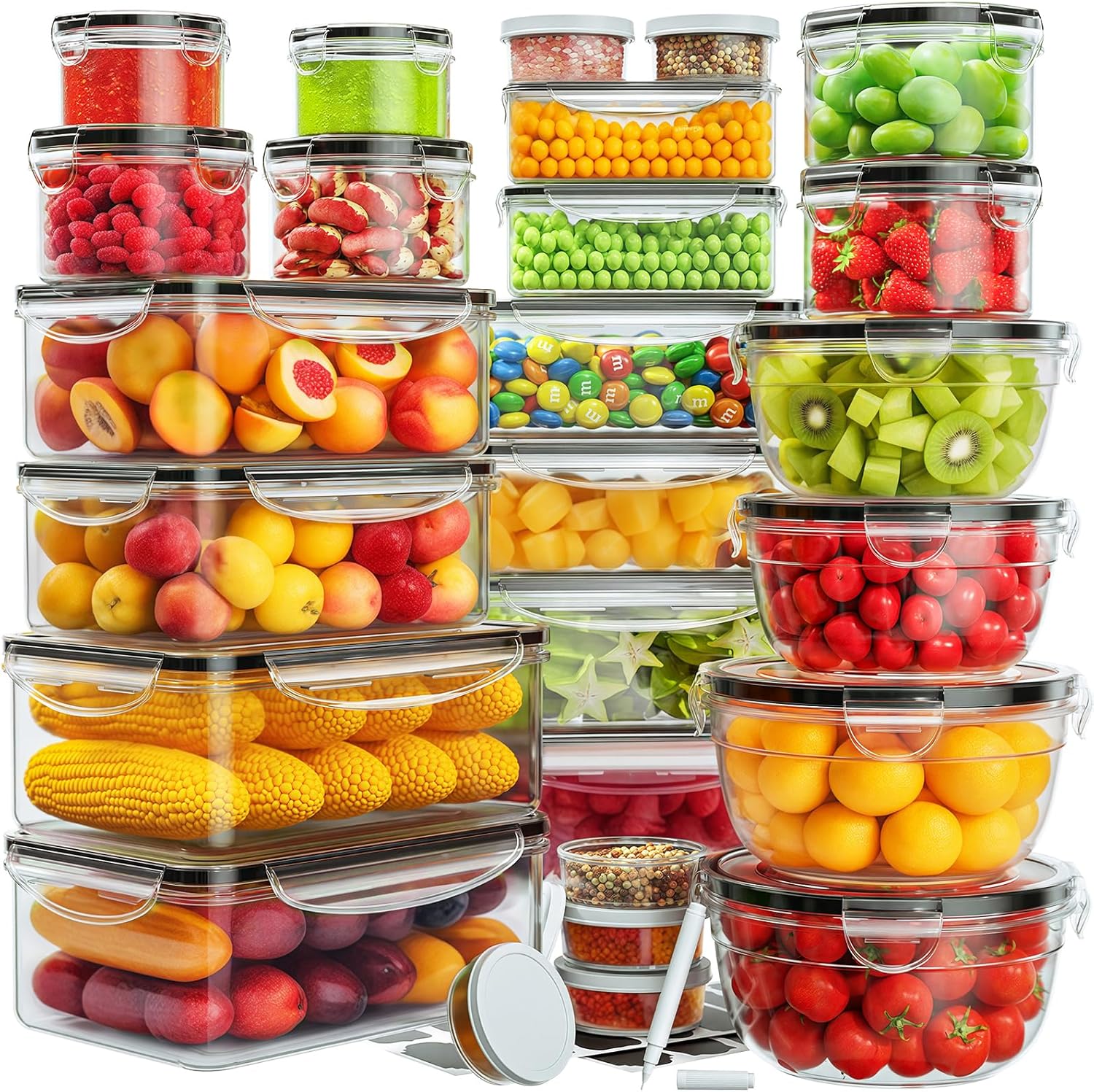 52 PCS Food Storage Containers - Meal Prep Container recensie en prijs