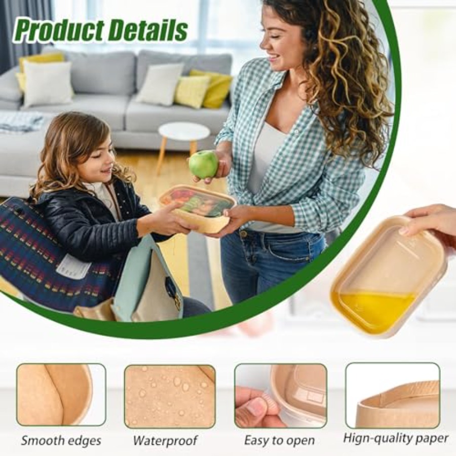 Pack Paper Bowls, Disposable F - Meal Prep Diet recensie en prijs