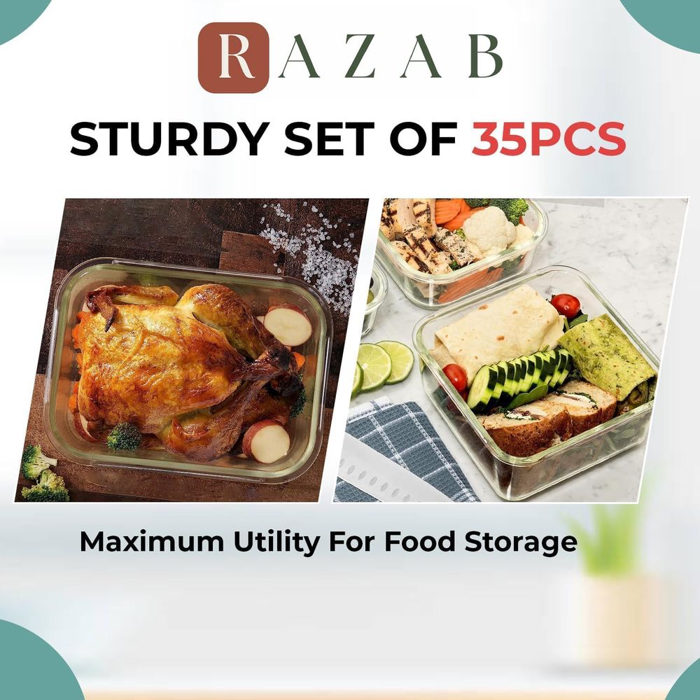 Pc Set Glass Food Storage Cont - Meal Prep Container recensie en prijs