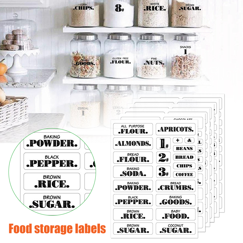132pcs Kitchen Food Stickers W - Spice Jar Labels recensie en prijs
