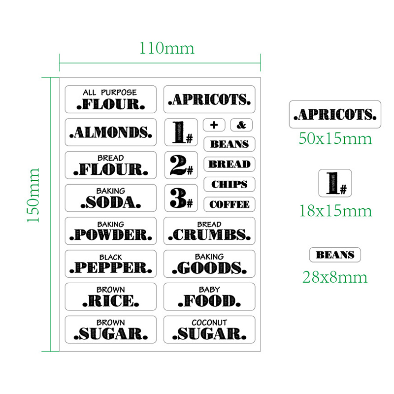132pcs Kitchen Food Stickers W - Spice Jar Labels recensie en prijs