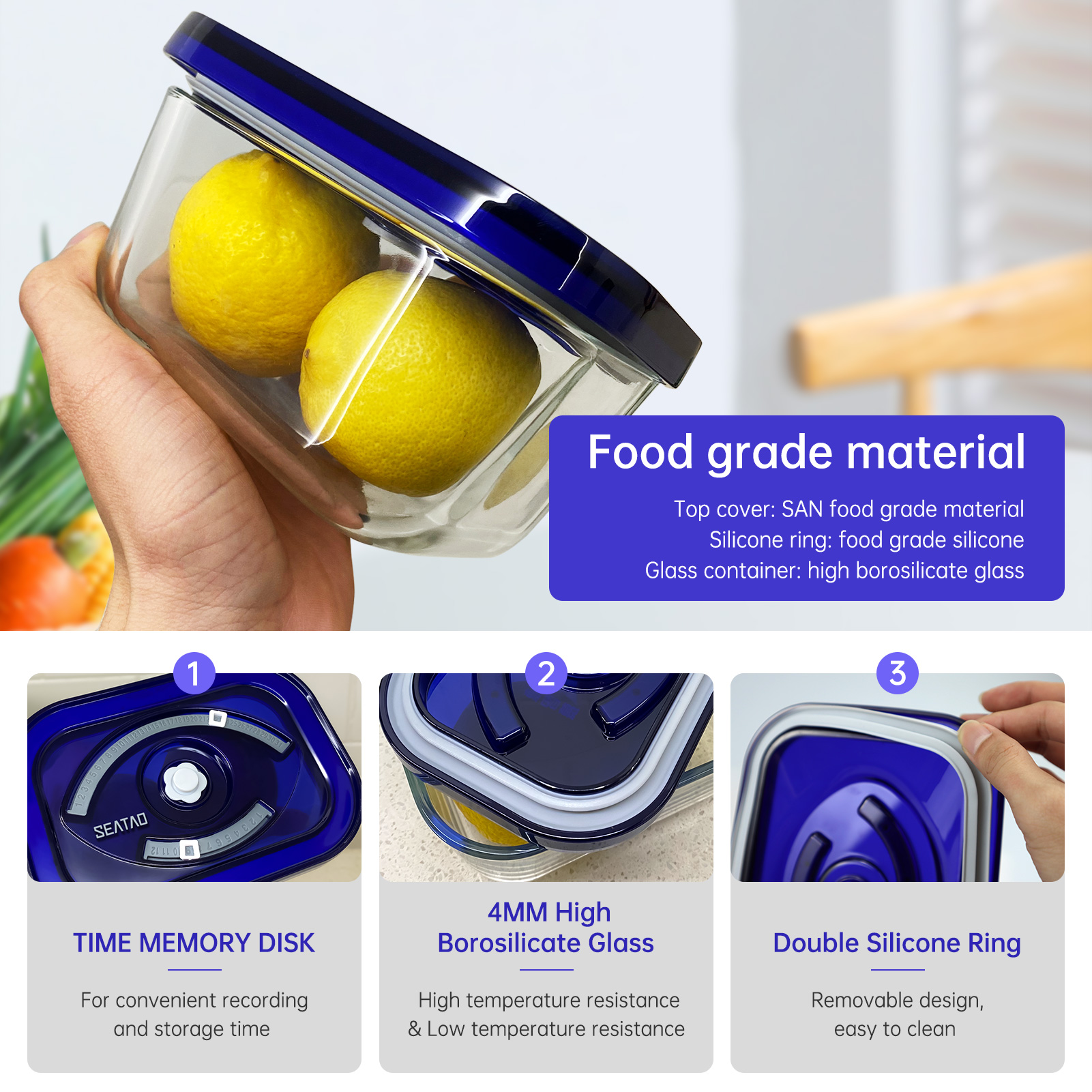 SEATAO Glass Food Storage Cont - Meal Prep Vacuum Sealer recensie en prijs