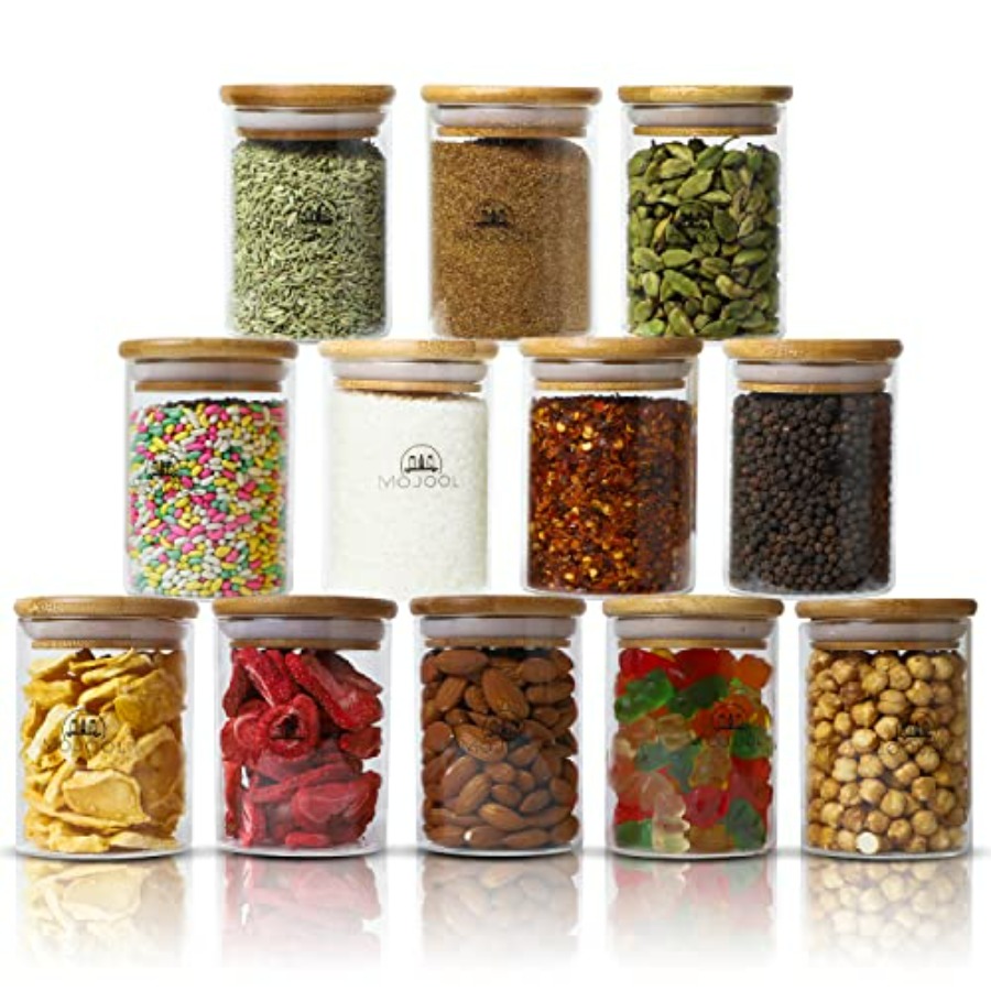 4/12 Pieces Glass Spice Jars w - Spice Jar Labels recensie en prijs