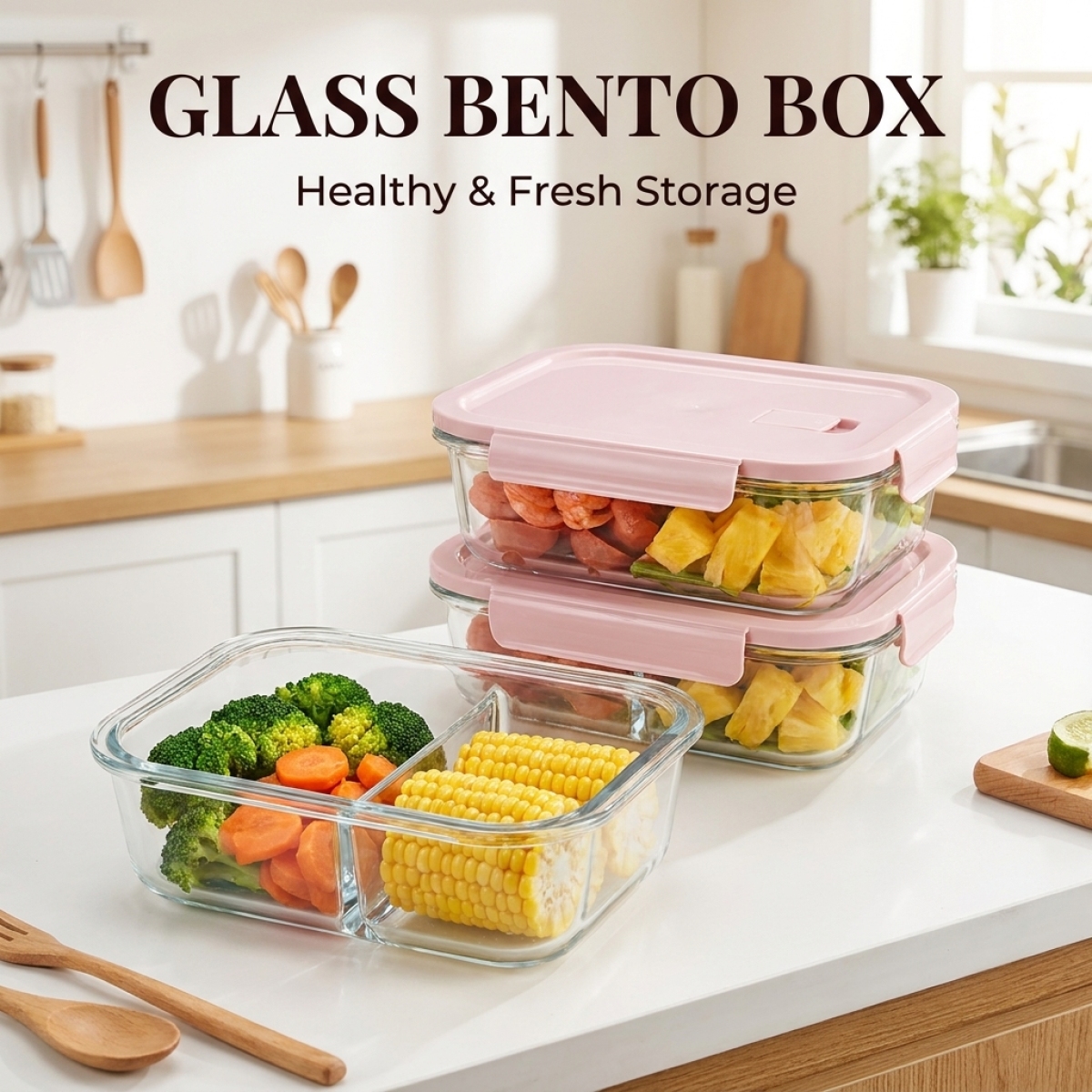 Pink Glass Food Container – Hi - Meal Prep Healthy recensie en prijs